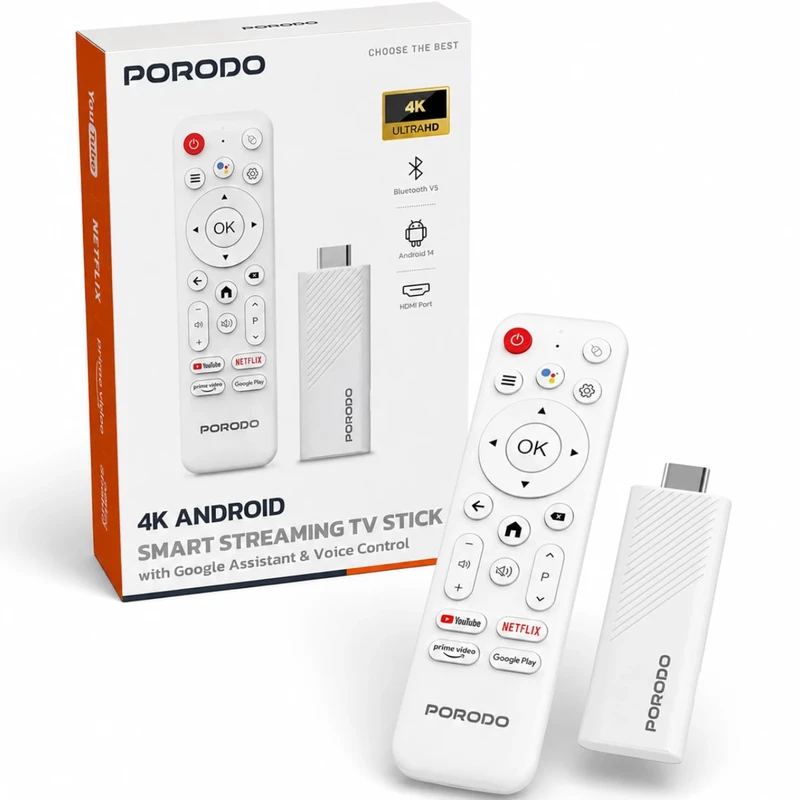 اندروید باکس پورودو Porodo مدل PDH313WH با پخش 4K