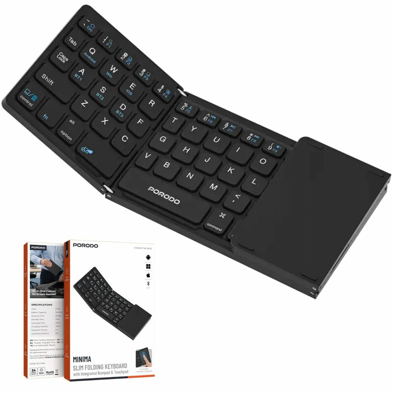 کیبورد تاشو پرودو Porodo مدل Minima PD2689 با تاچ پد