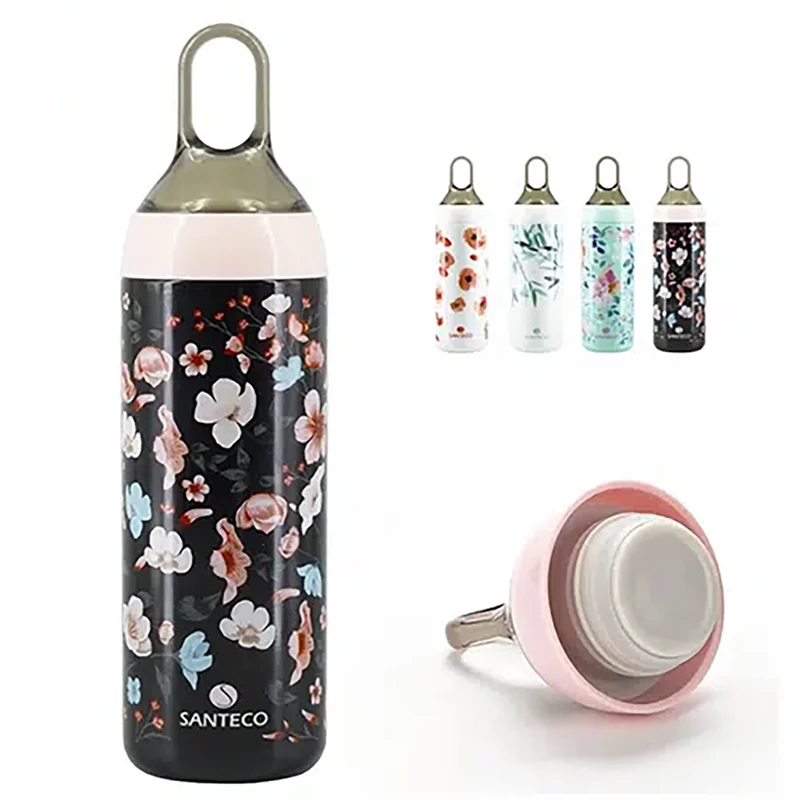 بطری آب دوجداره سانتکو مدل HC-500-8-A ظرفیت 500ml مناسب نوشیدنی گرم و سرد