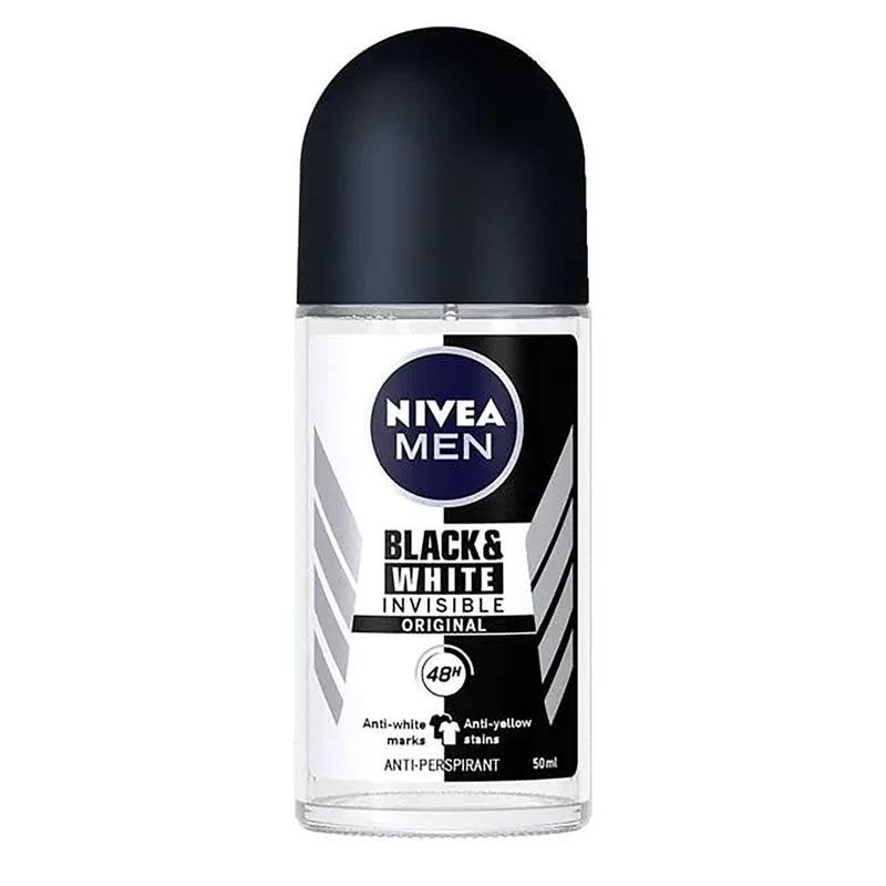رول ضد تعریق مردانه نیوآ  مدل Black & White Invisible Original ماندگاری 48 ساعته