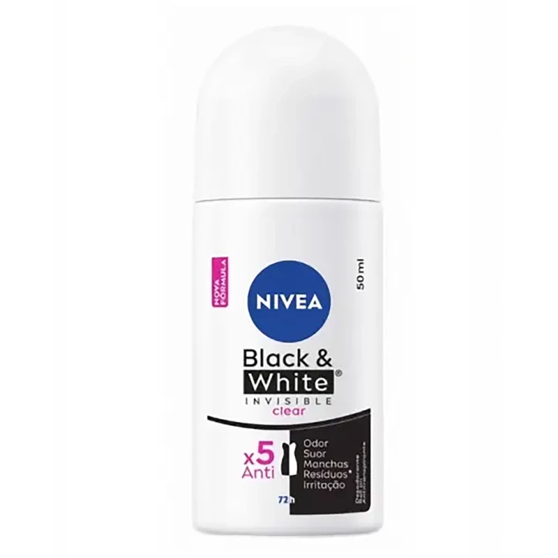 رول ضد تعریق زنانه nivea نیوآ مدلBlack & White Invisible Clear ماندگاری 72ساعته