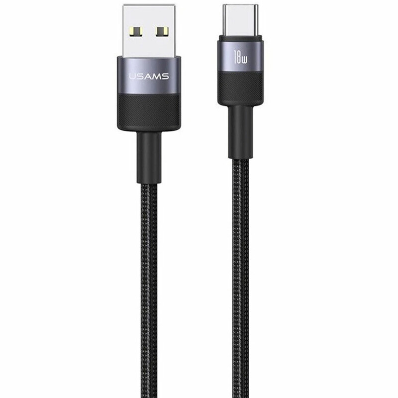 کابل تایپ سی یوسامز USAMS مدل SJ718 توان ۱۸ وات ۱.۲ متر