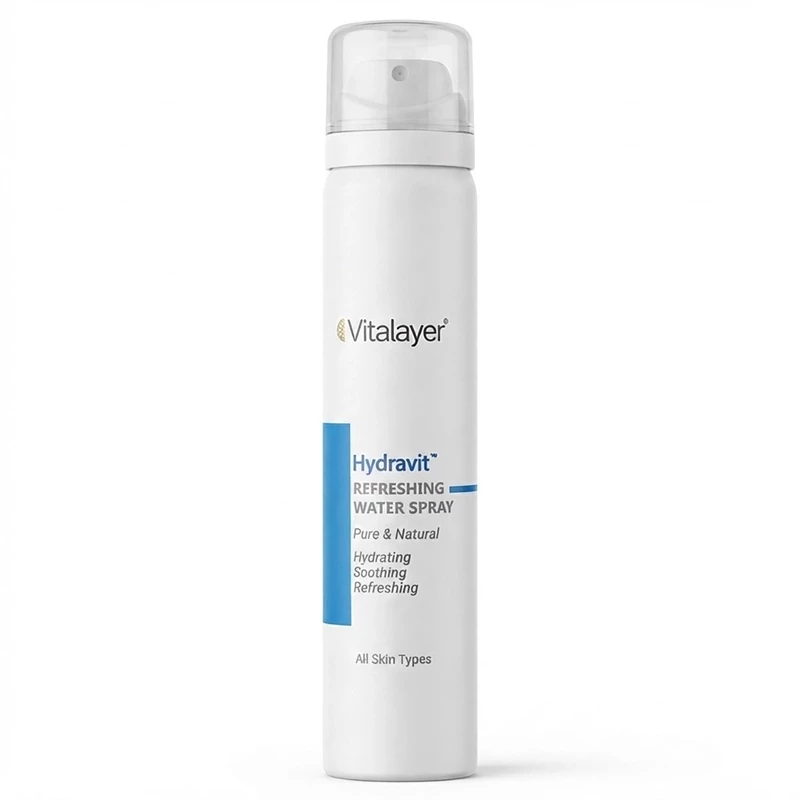 اسپری آبرسان صورت و بدن ویتالیر مدل Hydravit مناسب برای انواع پوست حجم 75ml