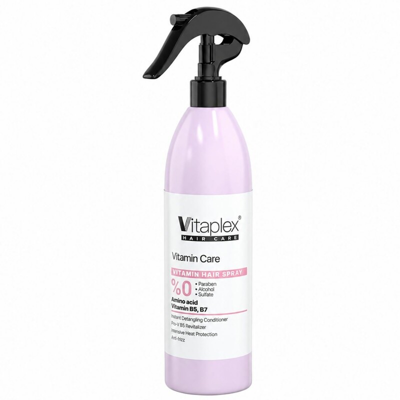 اسپری نرم کننده مو ویتاپلکس مدل Vitamin Care فاقد سولفات مناسب موی خشک و نرمال 300ml