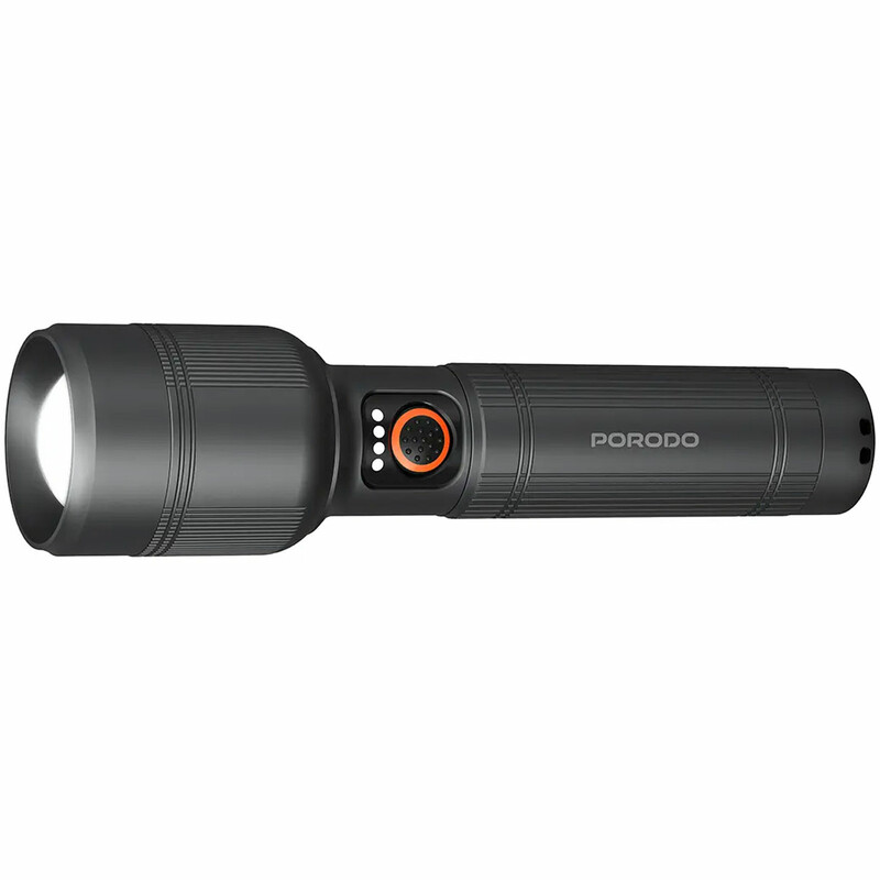 چراغ قوه دستی پورودو Porodo مدل PDFL5101GY روشنایی ۱۲۰۰ لومن