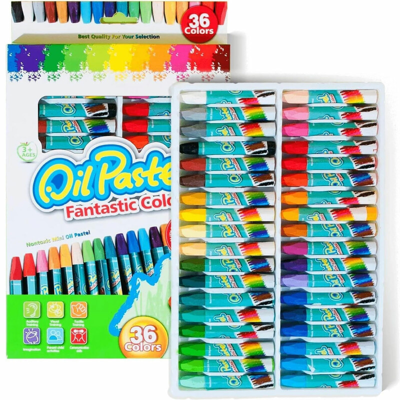 پاستل روغنی اویل Oil مدل Fantastic Colors غیر سمی 36 رنگ