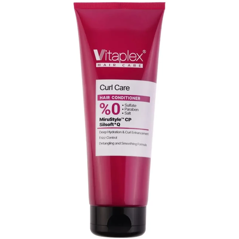 نرم کننده مو ویتاپلکس vitaplex مدل Curl Care مناسب موهای فر 250ml