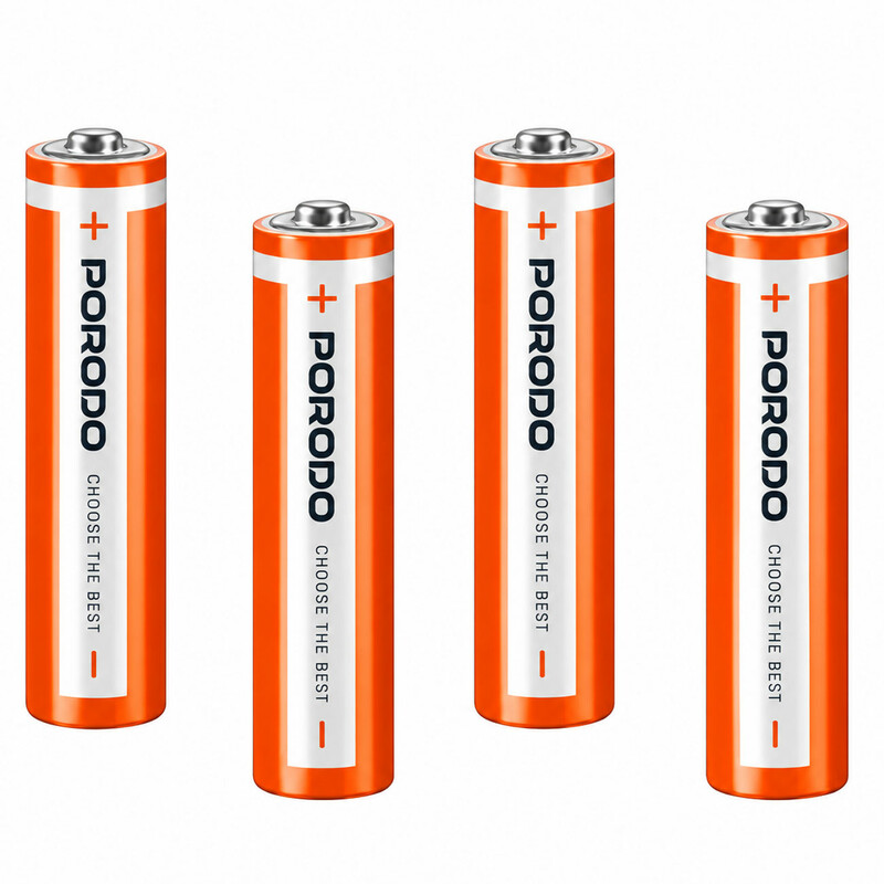 باتری نیم قلمی قابل شارژ پورودو Porodo مدل PDAAA8RB بسته 4 عددی
