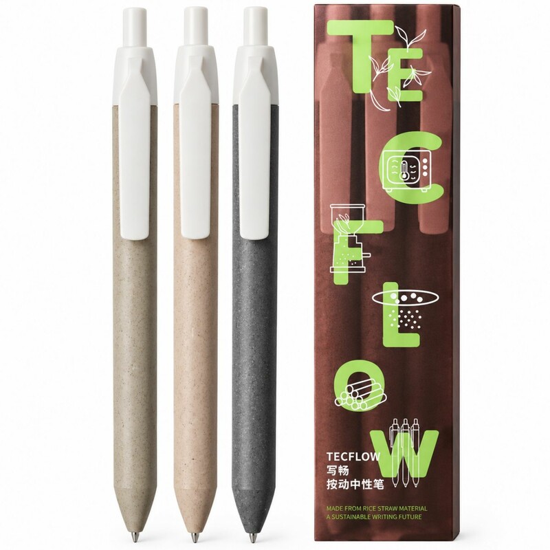 خودکار مشکی ژله ای کاکو KACO مدل TECFLOW KG01 نوک 0.5 میلی متر پک 3 عددی