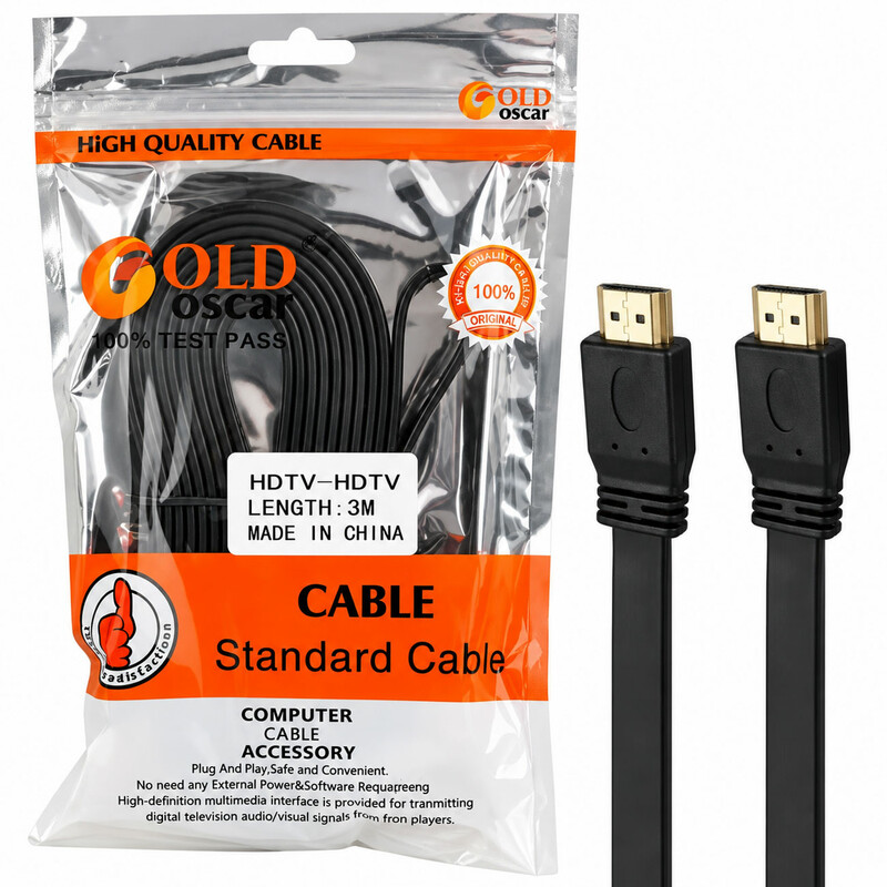 کابل HDMI فلت گلد اسکار Gold Oscar طول 3 متر