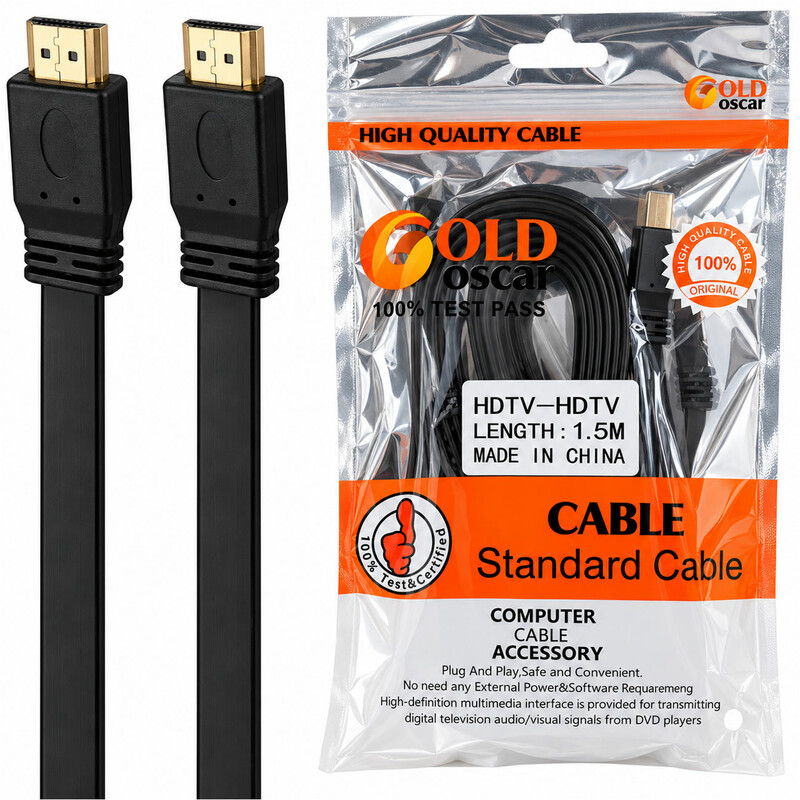کابل HDMI فلت گلد اسکار Gold Oscar طول 1.5 متر