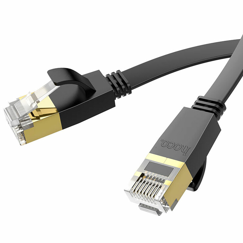 کابل شبکه هوکو HOCO مدل US07 CAT6 طول 1 متر فلت گیگابیتی
