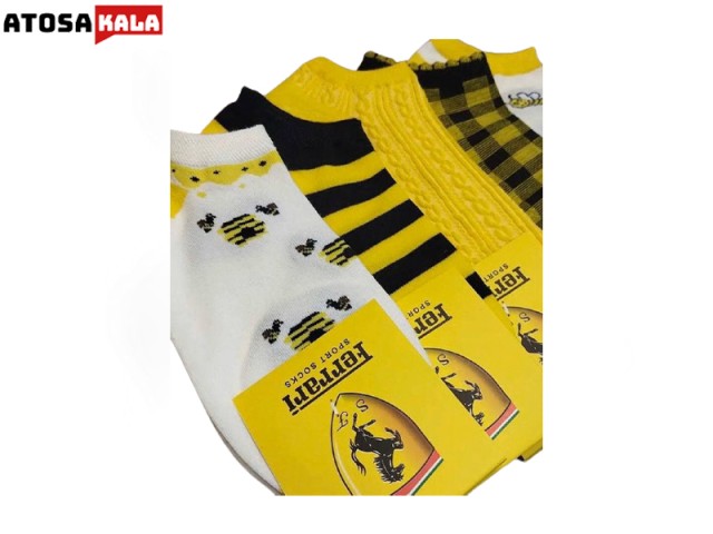 جوراب زنانه مچی مدل زنبوری بسته 5 عددی