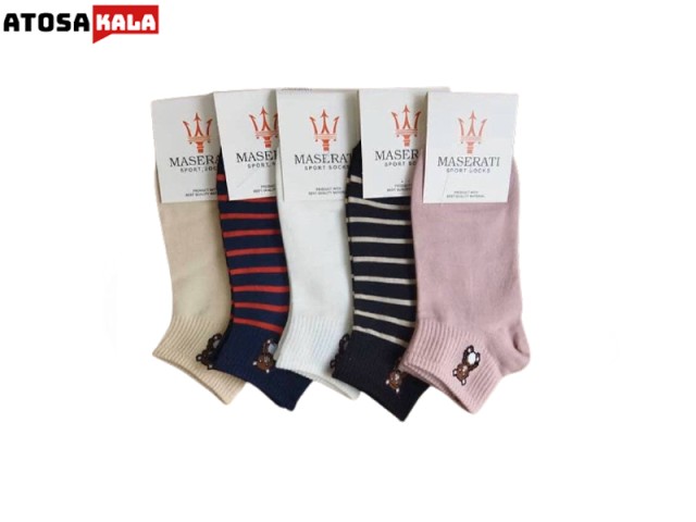 جوراب زنانه مچی مدل خرسی بسته 5 عددی