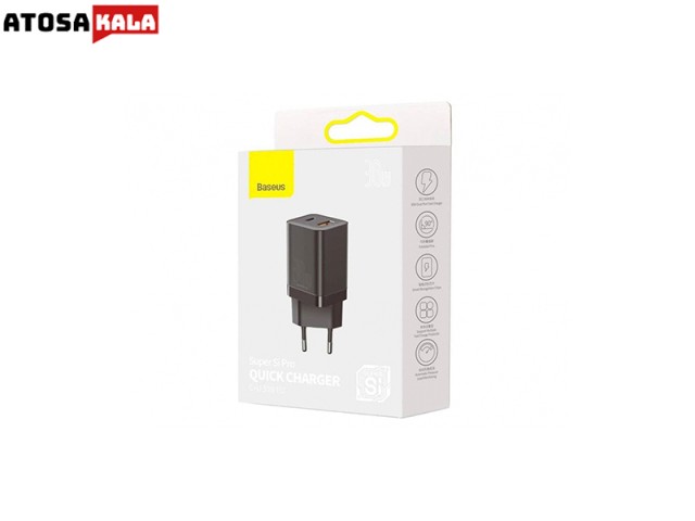شارژر دیواری فست شارژ بیسوس Baseus Super Si Pro Quick Charger C+U 30W EU CCSUPP-E01