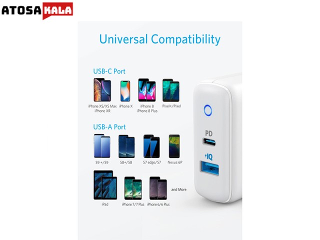 شارژر دیواری انکر مدل POWERPORT PDplus2 33W A2626LD1