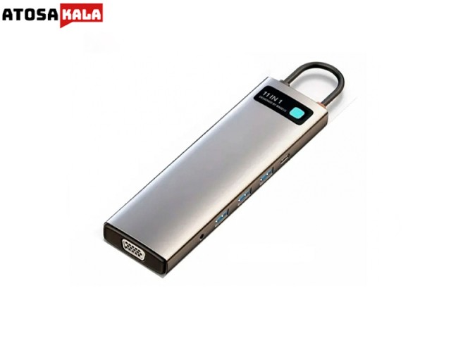 هاب 11 پورت بیسوس Baseus Metal Gleam 11 in 1 Multifunctional Type-C HUB 100W CAHUB-CT0G