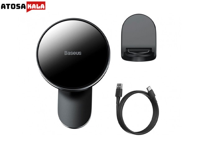 پایه نگهدارنده مگنتی و شارژر وایرلس بیسوس Baseus Big Energy Car Mount Wireless Charger WXJN-01