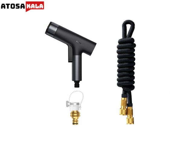 شلنگ و نازل کارواش Baseus GF4 Horticulture Watering Spray Nozzle CPYY010101 طول 15 متری