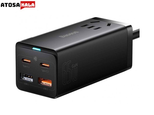 شارژر دیواری فست شارژ تایپسی و یواسبی بیسوس Baseus GaN3 Pro 65W Fast Charging Data Cable PSZM000001
