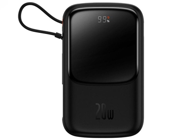 پاوربانک شارژر سریع 20 وات به همراه کابل تایپسی 0.5 متری 10000 بیسوس Baseus Qpow Pro Fast Charge Power Bank PPQD020001