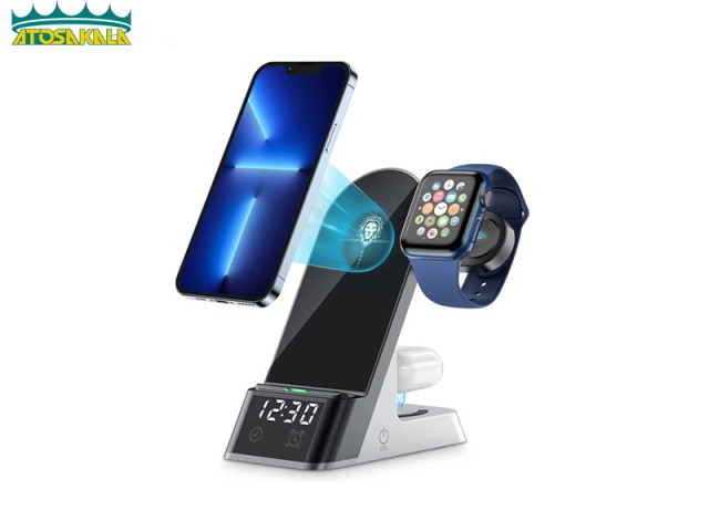 استند و شارژر وایرلس گرین لاین Green Lion 6 in 1 توان 15 وات