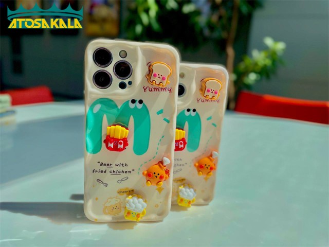 قاب گوشی آیفون 11 مدل فانتزی طرح استیکر برجسته