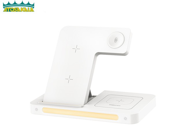 شارژر وایرلس 4 در 1 رسی مدل Recci 4 in 1 Folding Wireless Charger RCW-31