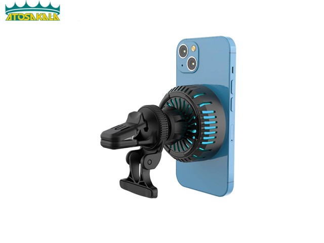 هولدر و شارژر وایرلس مگنتی چند کاره پاورولوژی Powerology MagSafe Charger PCCSR010 توان 15 وات