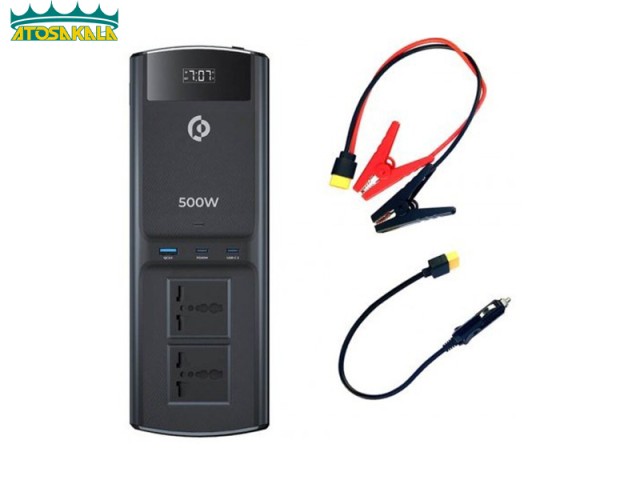 چند راهی پاورولوژی Powerology Universal Multi-Port Car Inverter PCCSR008 توان 500 وات