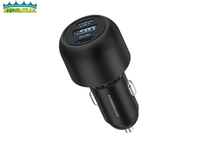 شارژر فندکی پاورولوژی Powerology Ultra Quick Car Charger PCCSR007 توان 130 وات