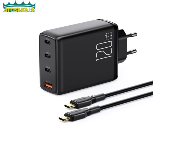 شارژر دیواری مک دودو Mcdodo CH-0771 GaN PD 3XType C USB Charger توان 120 وات همراه کابل