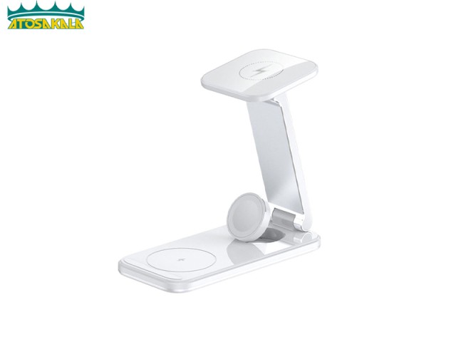 استند و شارژر وایرلس مگ سیف Green Lion 3 in 1 Magsafe Wireless Charger توان 15 وات