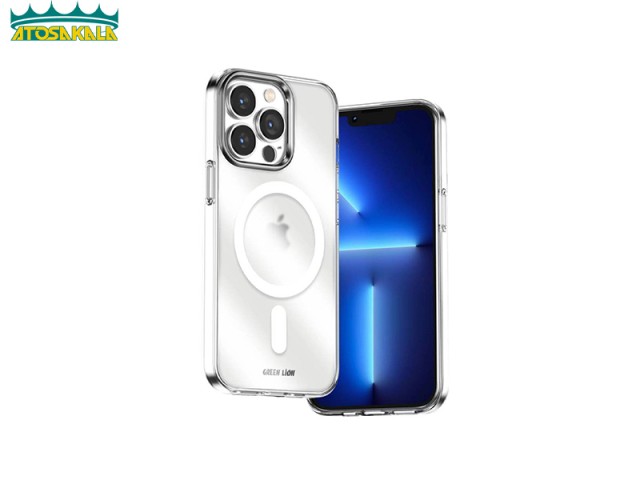 قاب محافظ مگنتی گرین لاین آیفون Apple iPhone 13 Pro Max Green Lion Matt Magsafe 2