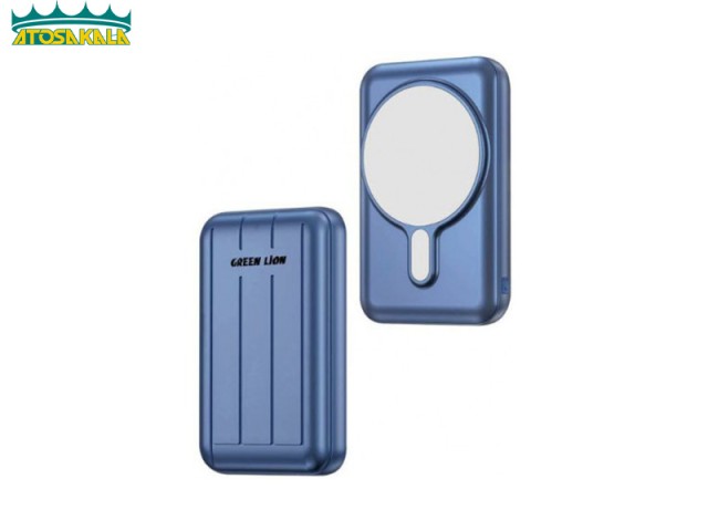 پاوربانک وایرلس 10000 مگ سیف گرین لاین Green Lion MagSafe توان 15 وات