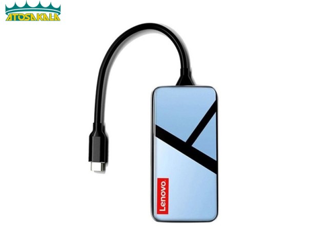 هاب و رم ریدر 8 پورت لنوو Lenovo ER08 HDMI 4K 8 in 1 USB-C hub
