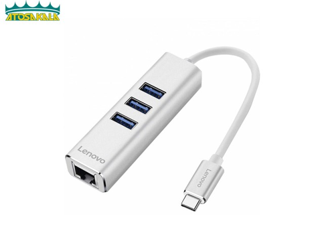 هاب 4 پورت تایپ سی لنوو Lenovo C615 4 Ports Type C Hub Splitter