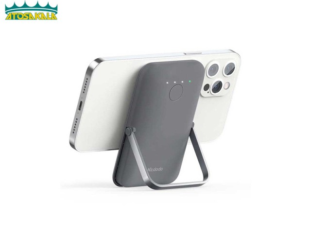 پاوربانک وایرلس 5000 مگنتی مک دودو Mcdodo MC-7050 Magsafe PD Power Bank توان 20 وات دارای استند