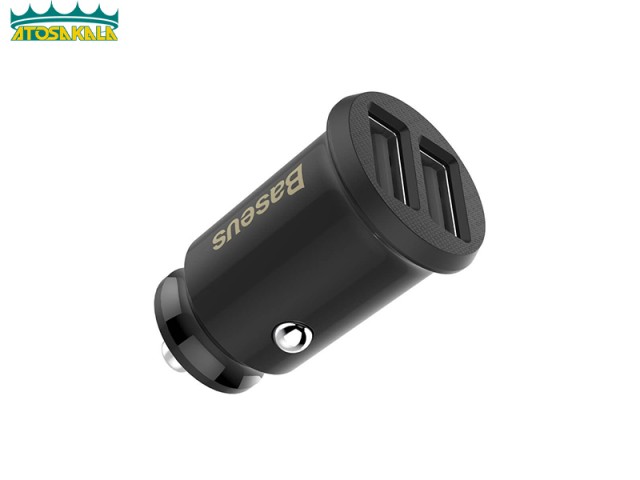 شارژر فندکی اتومبیل 2 پورت بیسوس Baseus Grain Car Charger CCALL-ML01 بسیار کوچک