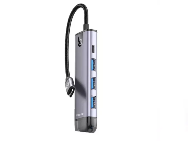 هاب 5 پورت Type C مک دودو Mcdodo HU-7750 5 in 1 USB-C HUB USB3.0 HDMI 4K ( ارسال سریع و پلمپ شرکتی )