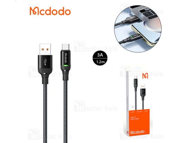 کابل Type C مک دودو Mcdodo CA-2710 طول 1.2 متر شدت جریان 3 آمپر ( ارسال سریع و پلمپ شرکتی )