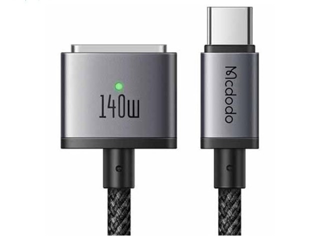 کابل شارژر مگ سیف مک بوک مک دودو Mcdodo CA-1470 طول 2 متر توان 140 وات ( ارسال سریع و پلمپ شرکتی )