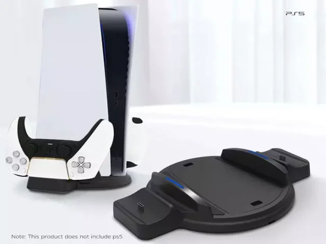 پایه شارژ بی سیم کنسول بازی پی اس فایو و دسته بازی کوتتسی COTEETCI PS 5DE/UHD console+wireless handle dual charge 95021