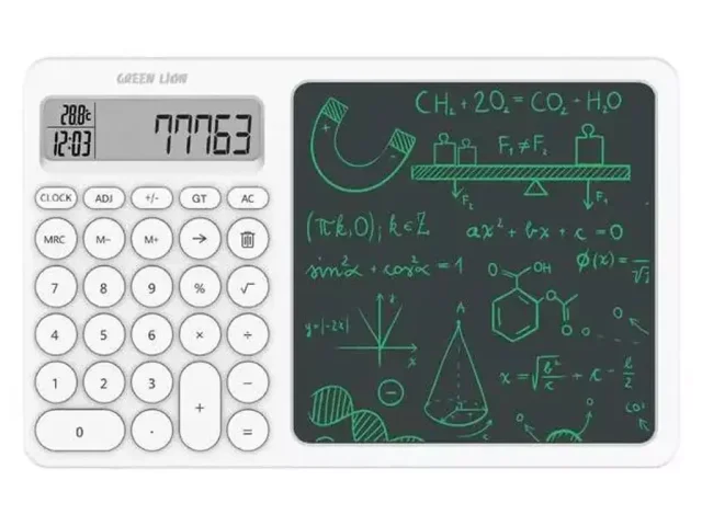 ماشین حساب دارای پد نوشتن گرین Green Lion Scientific Calculator and Writing Pad GNSCALWPADWH