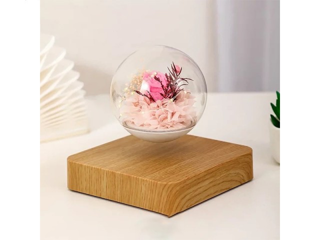 چراغ خواب معلق مدل حباب گل Levitating Preserved Rose Flower Wholesale