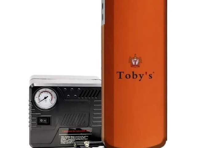 پمپ باد و جامپ استارتر TOBYS مدل T66 با ظرفیت ۱۶۰۰۰ میلی آمپر