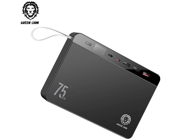 پاور بانک پاور ولت مگا گرین لاین 75000 میلی آمپر ساعتGreen Lion 75000mAh Power Volt Mega Capacity Power