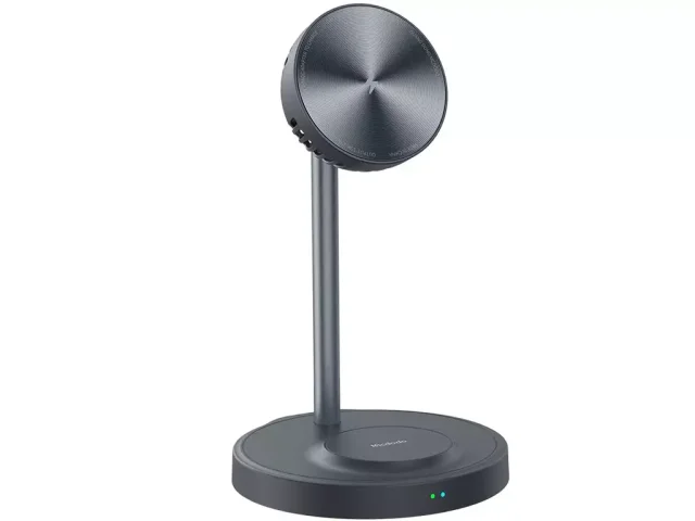 شارژر بی سیم مگنتی رومیزی 15 وات و پایه نگهدارنده موبایل و فن خنک کننده مک دودو Mcdodo Desktop Magnetic Radiator Wireless Charger CH-2151