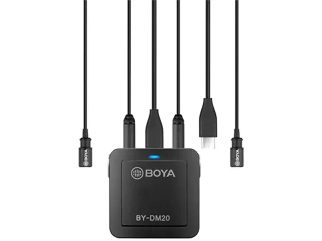 میکروفن یقه‌ای بویا BOYA BY-DM20 2-Person Recording Kit with Lavalier