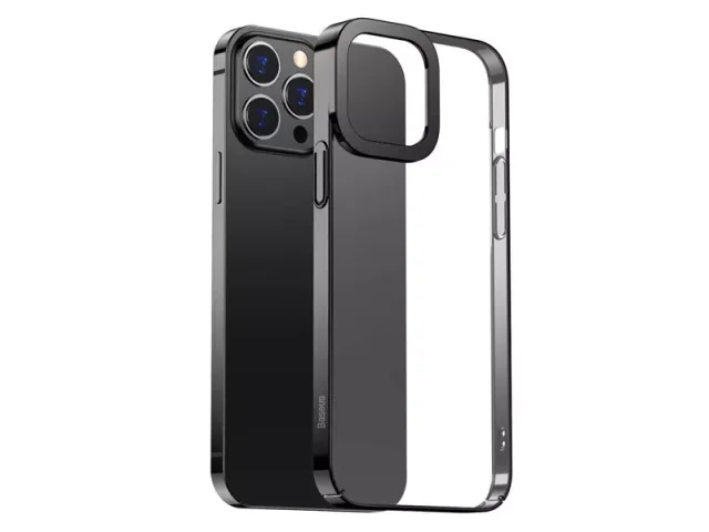 قاب محافظ شفاف آیفون 13 پرومکس بیسوس Baseus Case Transparent Electroplating Cover iPhone 13 Pro Max ARMC000512